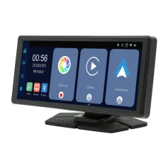 V5312R 8.1 Pous ekran Wireless Carplay android Auto Portable DVR 1600x60 Rezolisyon Bati-an Kamera Kondwi Dosye 2K Anrejistreman Bluetooth 5.0 FM Transmèt Touchscreen Montre WiFi Koneksyon