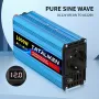 TATALIKEN 400W/1000W Pure Sine Wave Power Inverter Converts DC 12V/24V to AC 220V 50HZ Suitable For Car Home Office And Outdoor Use