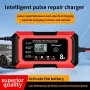 RJTianye 12V 8A 4ah-150ah Intelligent Pulse Repair Charger 110-230V AC Car Motorcycle Battery Charger LiFePO4 Charger Digital LCD Display