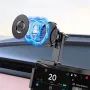 Car Phone Holder Display Screen Mount 360 Degree Adjustable Clip Strong Magnetic Attachment Anti Slip Silicone Protection for Tesla Model 3/Y/X/S
