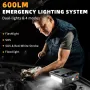MUDIRO 6000A Car Jump Starter with Air Compressor 150PSI PD30W Fast Charge 2 LED Lights Smart Display for Cars Motorcycles 10L Diesel Engines