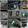 Dual USB QC Car Charger Socket Power Adapter With 12-24V Voltmeter LED Car Accessories 40mm*22mm For Toyota Quick Charge For Mobile Phone