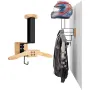 Wooden Motorcycle Helmet Storage Rack Organizing Rack Cycling Equipment Solid Wood Hanger Wall Mounted Rack
