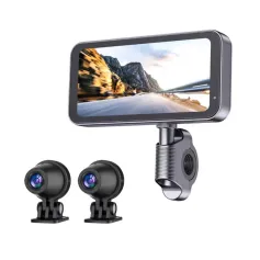 SJCAM RD10 6.25 inch Motorcycle Driving Monitoring Recorder CarPlay Android Auto Player Anti-Shake Dual 1080P HD IPS Touchscreen Front Rear Camera DVR Intelligent