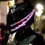 EL LED Motorcycle Helmet Light Strip Waterproof Bar Flashing Stripe Shark Mouth Night Signal Luminous Durable