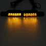 2pcs 12V 6 LED Motorcycle LED Turn Signal Indicators Light Handlebar Mount Amber Aluminum Alloy