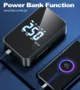 Cordless Tire Inflator Portable Air Compressor Electric Air Pump Power Bank Digital Cordless with Emergency LED Light Faster Inflation for Car Motorcycle Bicycle Ball