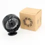 5V USB Car Fan 3 Speed Adjustment Air Cooling Colorful Light 360° Rotation Multi-function Center Console Mini Cooler