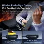 Baseus Double-Headed Car Safety Hammer Alloy Steel Emergency Escape Hammer Hidden Push-Style Cutter Window Breaker Rescue Tool