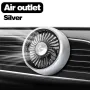 5V USB Air Outlet Car Fan 3 Speed Adjustment Cooling Colorful Light 360° Rotation Multi-function Mini Cooler