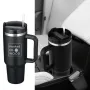 Hooked On Wood 1200ML 40oz Hot Cold Water Bottle Cup 304 Stainless Steel Travel Coffee Mug Water Bottle Insulated Ice Beverages Cup