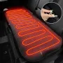 Funda de asiento de coche con calefacción automática de 12 V, cojín calefactable para asiento trasero, cojines calefactables, alfombrilla de asiento con calefacción automática, almohadilla calefactora eléctrica