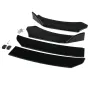 AUTSOME 4PCS Black Front Lip Chin Bumper Spoilers Body Kits For Car Universal