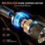 Laveuse de voiture sans fil et sans balais Andeman, puissante, pulvérisateur haute pression avec batterie de 4,0 Ah, 1 080 psi, 2,6 GPM, buse 6 en 1