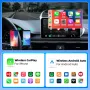2-in-1 Wired to Wireless CarPlay Adapter /Android Auto Adapter Plug & Play Voice Control bluetooth 5.0 5GHz WiFi