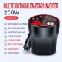 Car Inverter 12V 24V To 220V Power Converter 200W Multi-Function Car Socket Charger Mobile Phone Fast Charging with Digital Display