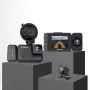 1080P 3 Channel Dash Cam Front and Rear Inside Full HD Recording With Night Vision Wifi Driving Recorder High-Definition Video Parking Monitoring With Night Vision