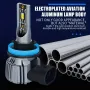 2 adet DC9-16V Evrensel Araba LED Farı 32800LM H4 H7 LED Ampul 3570 Çip 90W Sis Lambası IP67 Su Geçirmez 6000K