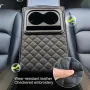Car Center Console Armrest Cushion with 2 Cup Holders PU Leather Portable Car Armrest Pillow Height Cushion