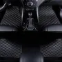 4pcs Universal Leather Car Floor Mats Car Floor Mats 5 Seater Non-slip Floor Liners Interior Accessories Car Carpet Cover