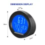 Car Solar Car Clock Temperature Gauge LED Digital Display Night Light Intelligent Car Thermometer Clocks Dashboard Thermometer Electronic Watch Time