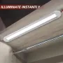 12-85V Ultra-Bright LED Cabin Lights Three Rows of 120 Beads Cab Reading Lights Aluminum Shell Trunk Lights for RVs Boats Camping