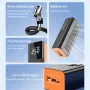 80W Car Tire Inflator Portable Air Compressor 150 PSI Electric Tire Inflator Cordless Tire Pump with Digital LED Display Emergency Light