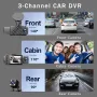 1080P Front & Rear 170° Car Driving Recorder Auto Dash Cam WIFI Three -lens 2 Inch Video Recording DVR Camera