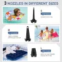 Máy bơm hơi điện 5200mAh Máy bơm hơi di động có chức năng bơm hơi/xả hơi nhanh Máy bơm điện có thể sạc lại với 3 vòi phun cho trẻ em Bể bơi phao Hồ bơi Thuyền bơm hơi