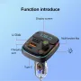 Car FM Transmitter PD Type C Dual USB Ambient Player MP3 Charger Bluetooth 5.3 Wireless Light Handsfree PD QC3.0