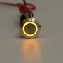 5 Pin 19mm LED Light Illuminated Push Button Latching Switch SPDT Waterproof