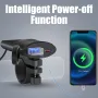 Car Charger Handlebar Mount Bracket Fast Charger 12V-24V Motorcycle USB Charger 3.4A 30W Fast Charge PD + QC3.0 IP67 Waterproof