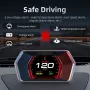 Car HUD Gauge Head Up Display OBD2 GPS Dual System On-board Computer Car Digital Speedometer Alarm
