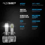 NOVSIGHT A500-N90 180W 36,000LM/Pair High Power Car LED Headlights 6500K Bright White