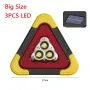 Solar Emergency Triangle Warning Light Safety Emergency Car Warning Frame Traffic Warning Sign Car Tripod Solar Reflective Triangle Emergency Light Warning