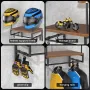 Wooden Motorcycle Helmet Stand Hanging Motorcycle Helmet Display Stand Simple Wall Mount Wooden Helmet Storage Rack