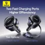 Baseus Car Charger Dual Retractable Cable PD QC SCP AFC PPS Fast Charging 180° Rotating For Tablet for iPhone for Samsung Huawei Xiaomi