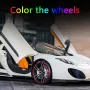 8M Universal Car Hubcap Wheel Rim Protector Stickers Anti-Scratch Anti-Scuff Auto Tire Rim Plated Strip Protective Decoration