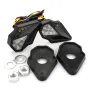 Pair 12V Diamond Shaped Dual Lights LED Motorcycle Turn Warning Waterproof Daytime Running Lamp