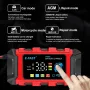 Smart Battery Charger Car Battery Charger Motorcycle Battery Charger European Standard Plug for 12V 2Ah-150Ah Lead-Acid Battery