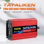 อินเวอร์เตอร์ไฟฟ้า TATALIK Pure Sine Wave 4500W Peak Pure Sine Wave 12V 24V ถึง 110-220V 1500W อินเวอร์เตอร์ป้องกันการโอเวอร์โหลดสำหรับการตั้งแคมป์กลางแจ้ง