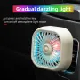USB Car Vent Mini Fan Portable Air Conditioning Outlet Car Fan Gradient Colorful Atmosphere Light Small Fan Row Exhaust Fan
