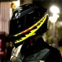 EL LED Motorcycle Helmet Light Strip Waterproof Bar Flashing Stripe Shark Mouth Night Signal Luminous Durable