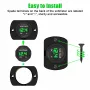 DC 12V 24V Dijital LED Araba Yuvarlak Voltaj Ölçer Paneli Su Geçirmez Voltmetre Test Cihazı LED Dijital Ekran Montaj Plakası Gerilim Ölçer Ölçer Terminallerle Tekne Deniz Aracı Motosiklet Kamyon için