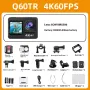 AUSEK 4K 60fps Action Camera with Dual Screen Sport Camera Anti-Shake Remote Control Video Wifi Oet Wide Angle DV Camera Sports Camera 30m Waterproof Ratingutdoor Cycling Helm