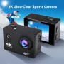 AUSEK 4K 30FPS HD Action Camera 30M Waterproof Protection Sports Camera Support WIFI for Mountain Climbing Scuba Diving Skiing
