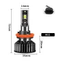 WEKEOLF Car LED Headlight H4/H7/H11/9005/9006 IP68 Waterproof High Brightness 360° Adjustable Car Lighting V2T
