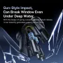 Baseus Double-Headed Car Safety Hammer Alloy Steel Emergency Escape Hammer Hidden Push-Style Cutter Window Breaker Rescue Tool