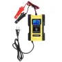 FOXSUR 7-Stages 12V 6A 24V 3A Battery Charger Touch Screen LCD Display Pulse Repair Automatic For Car Motorcycle Electric Scooter Lead-Acid Agm Gel Wet Lithium LiFePO4 Batteries