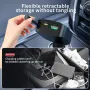 K38 4-in-1 Retractable Car Charger USB PD30W QC3.0 Type C Cable Ambient Lighting for Mobile Phone Fast Charge Car Plug QC Adapter